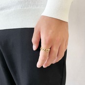 Bicolor Chain Ring〈S925〉