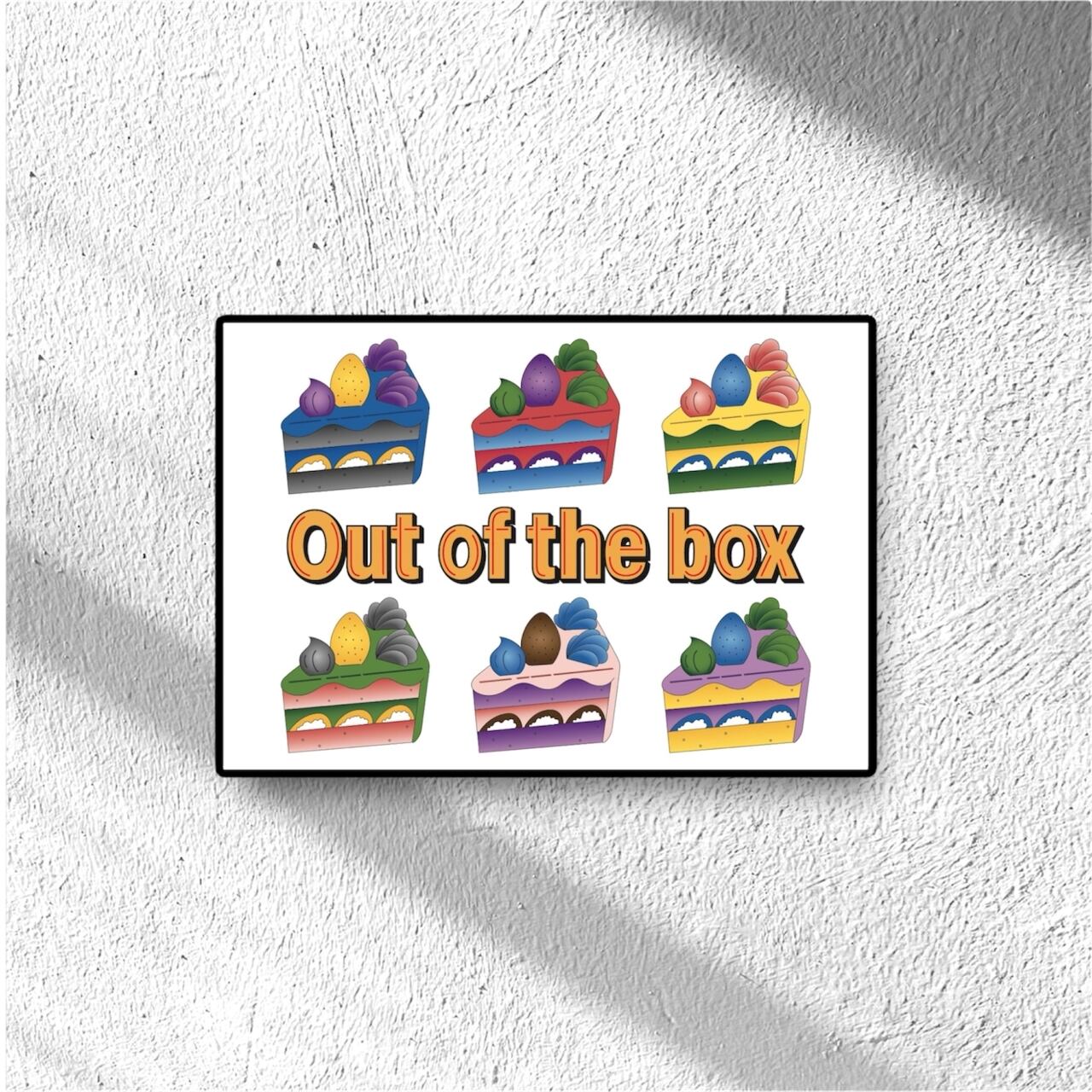 DHD(M)001【フレーム付きインテリアポスターA3　ショートケーキ】