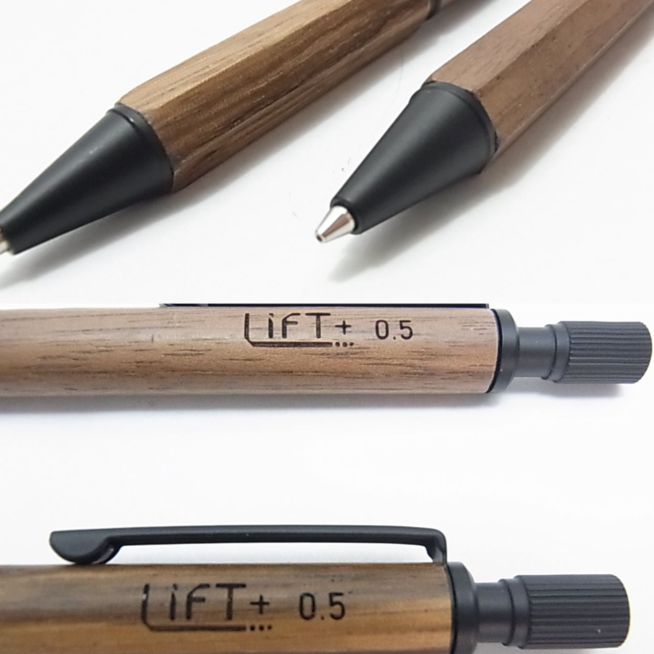 LIFT+ Wood 0.5シャープペンシル Kitera 2本セット　新製品 楽天市場】名入れ 無料 LIFT＋Wood シャープペンシル0.5 KITERA 紀寺