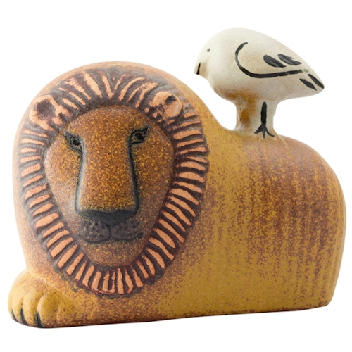 Lisa Larson（リサ ラーソン） Lion with bird