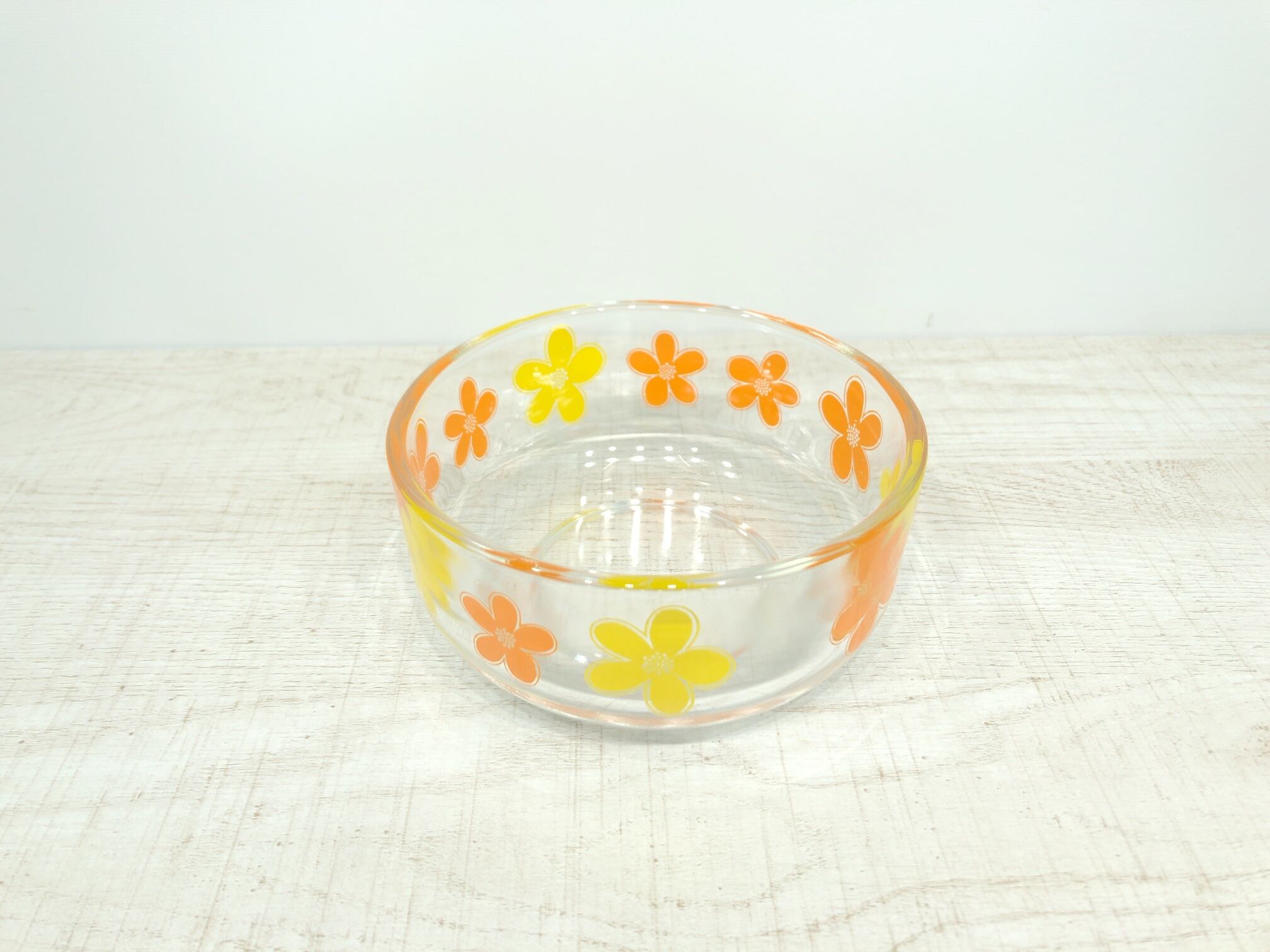 昭和レトロ 花柄 ガラスボウル 小 11cm Resne リスネ