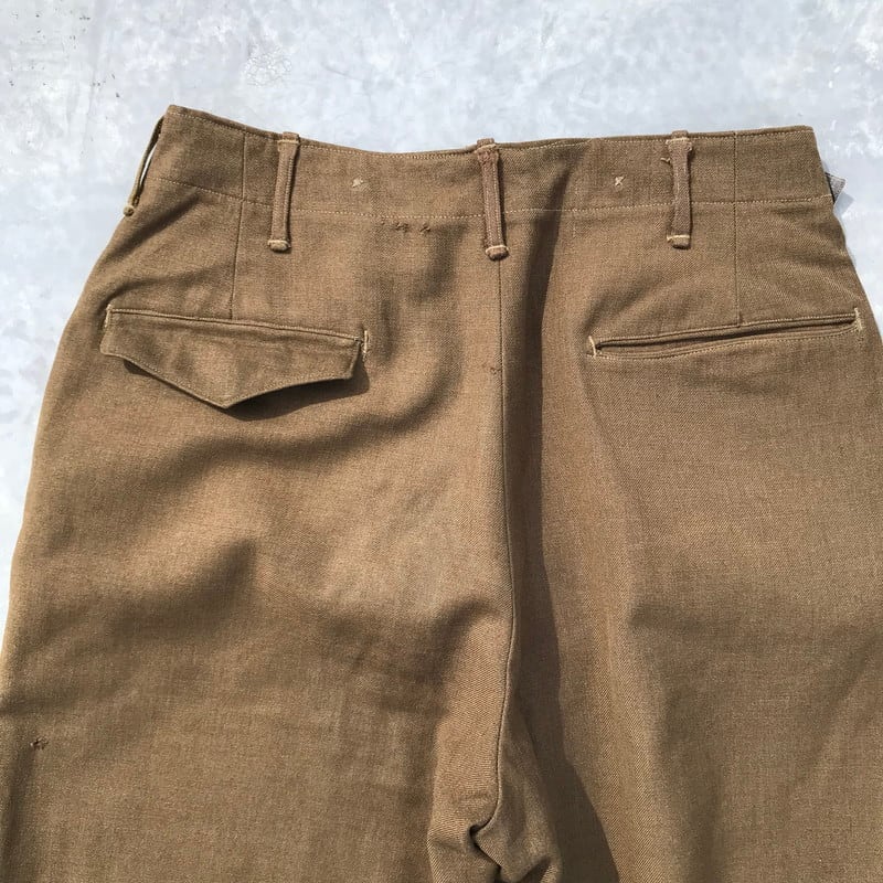 40's U.S.ARMY ウール フィールドトラウザーズ オリーブ ガスフラップ