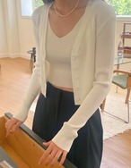 【SALE】V-neck Set Cardigan_Ivory