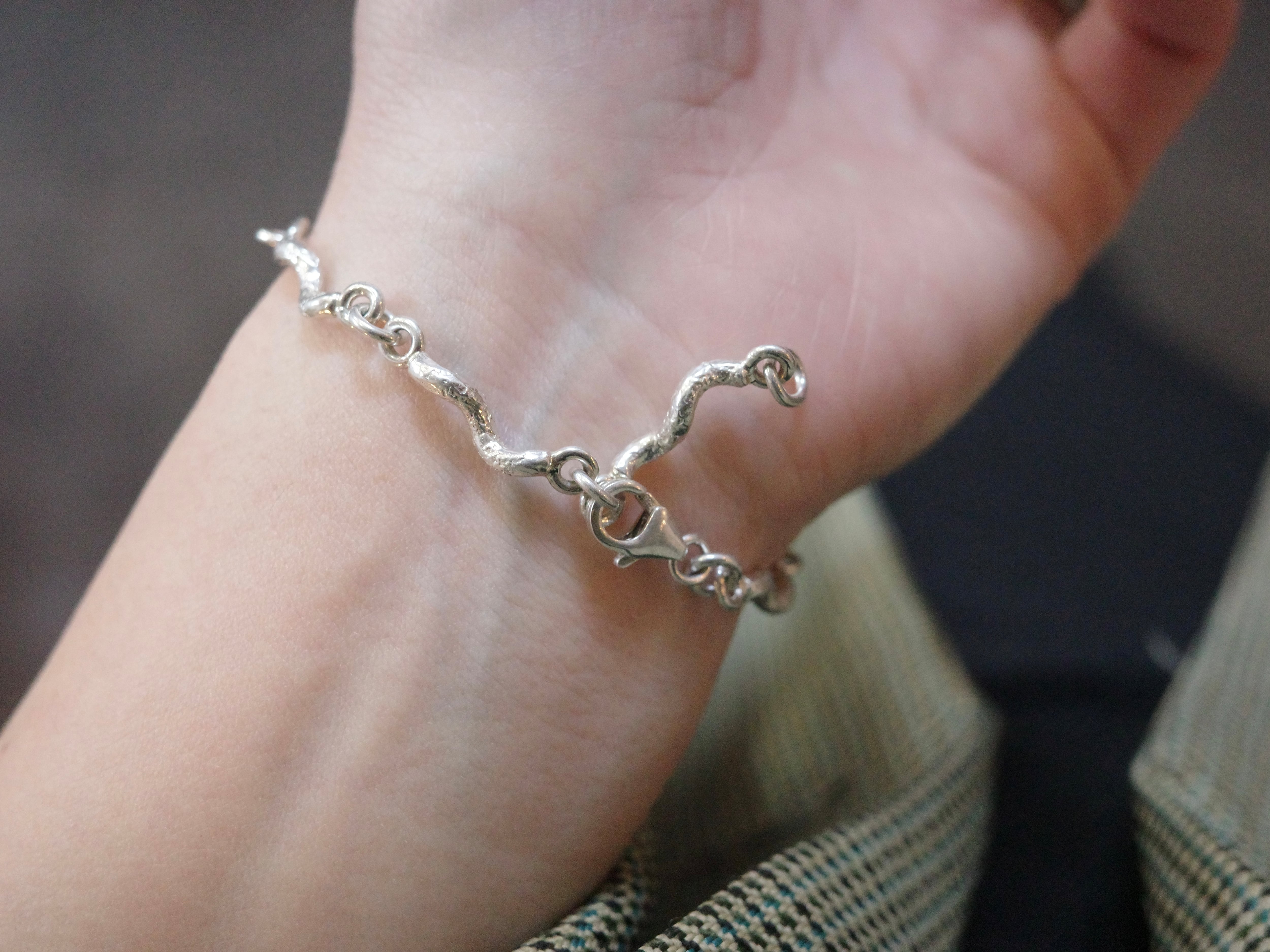 vintage silver925>wave link bracelet | CherLife vintage silver925>wave link bracelet | CherLife