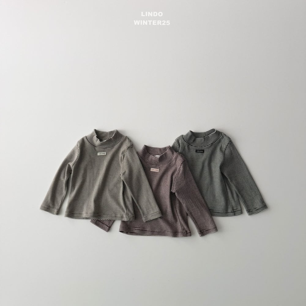 【予約商品】stripe half neck t-shirt