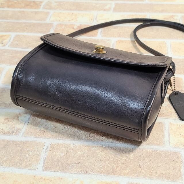 オールドコーチ ☆USA製 レザーミニ ショルダーバッグ ダークネイビー