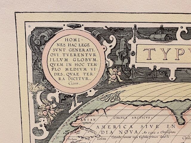 復刻古地図：オルテリウス作 世界図 1587年 | ブリッジ雑貨店