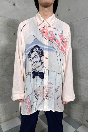 "CALUGI E GIANNELLI" gentleman and pizza shirt