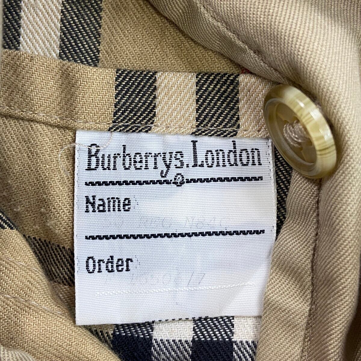 80年代 英国製 Burberrys バーバリー シングルトレンチコート メンズXL