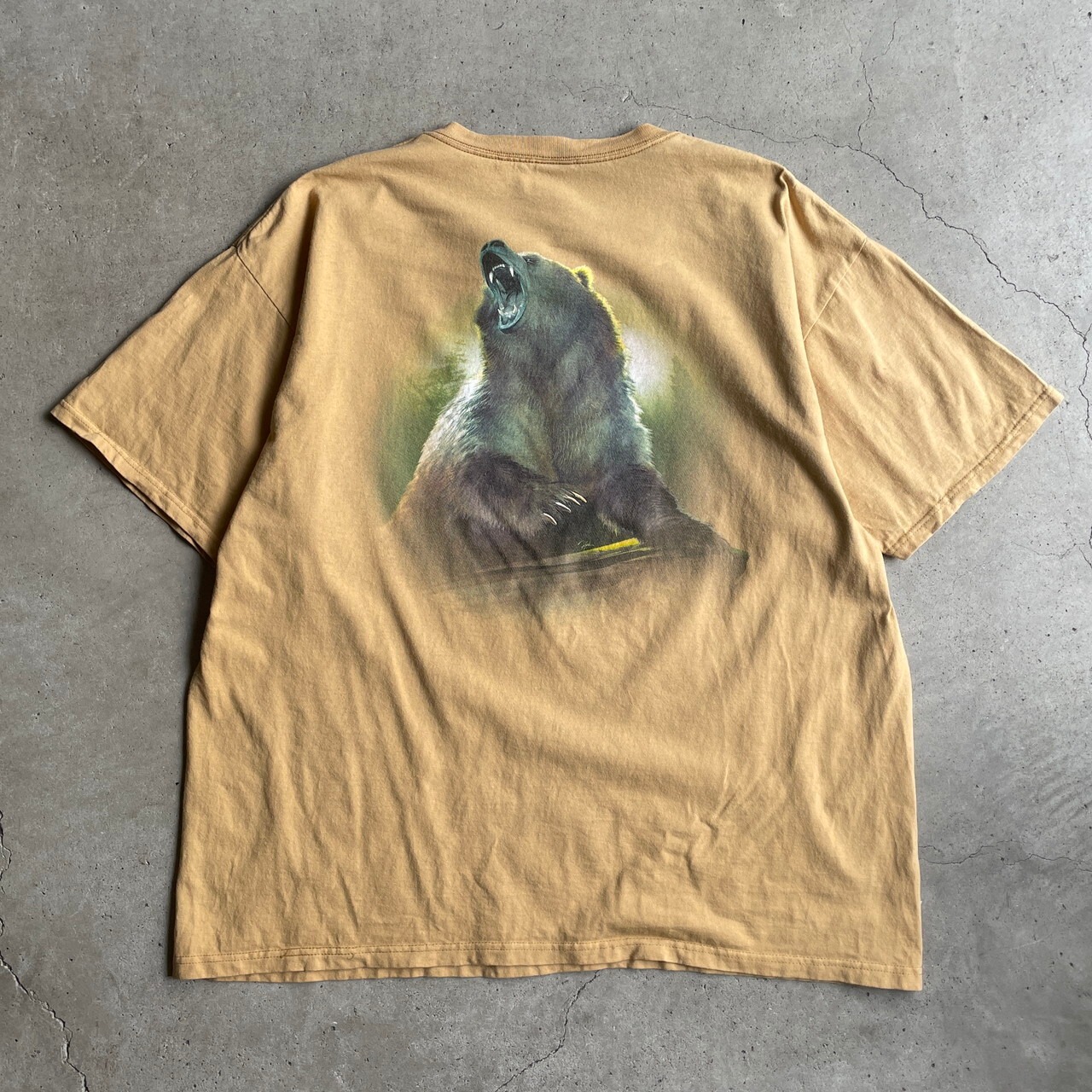 00年代 RABBITRIDEくま クマ 熊 アニマルプリント ポケットTシャツ 