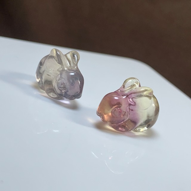 6.ペアうさちゃん･フローライトうさぎ