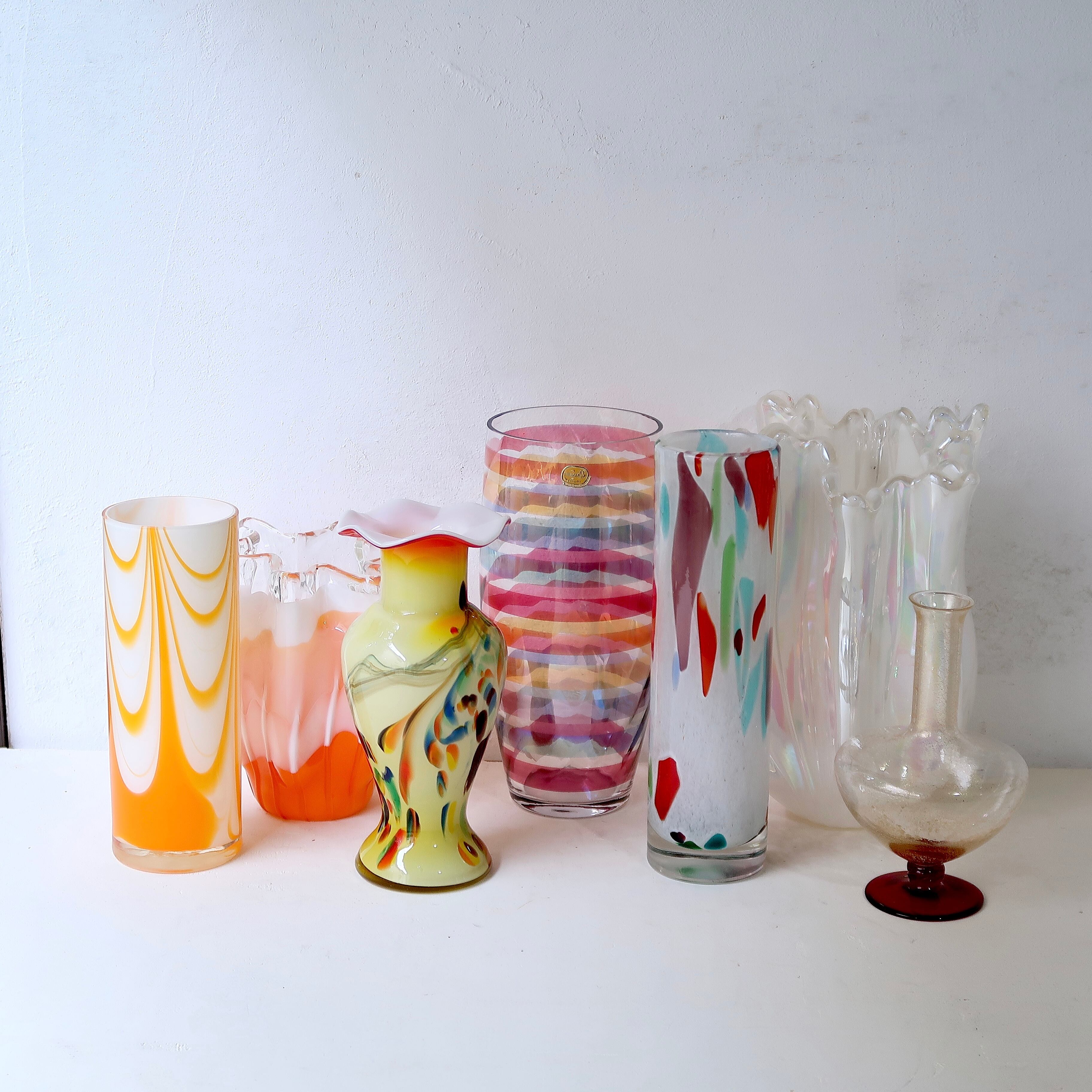 虹色ボーダーの花瓶 | SUISUI