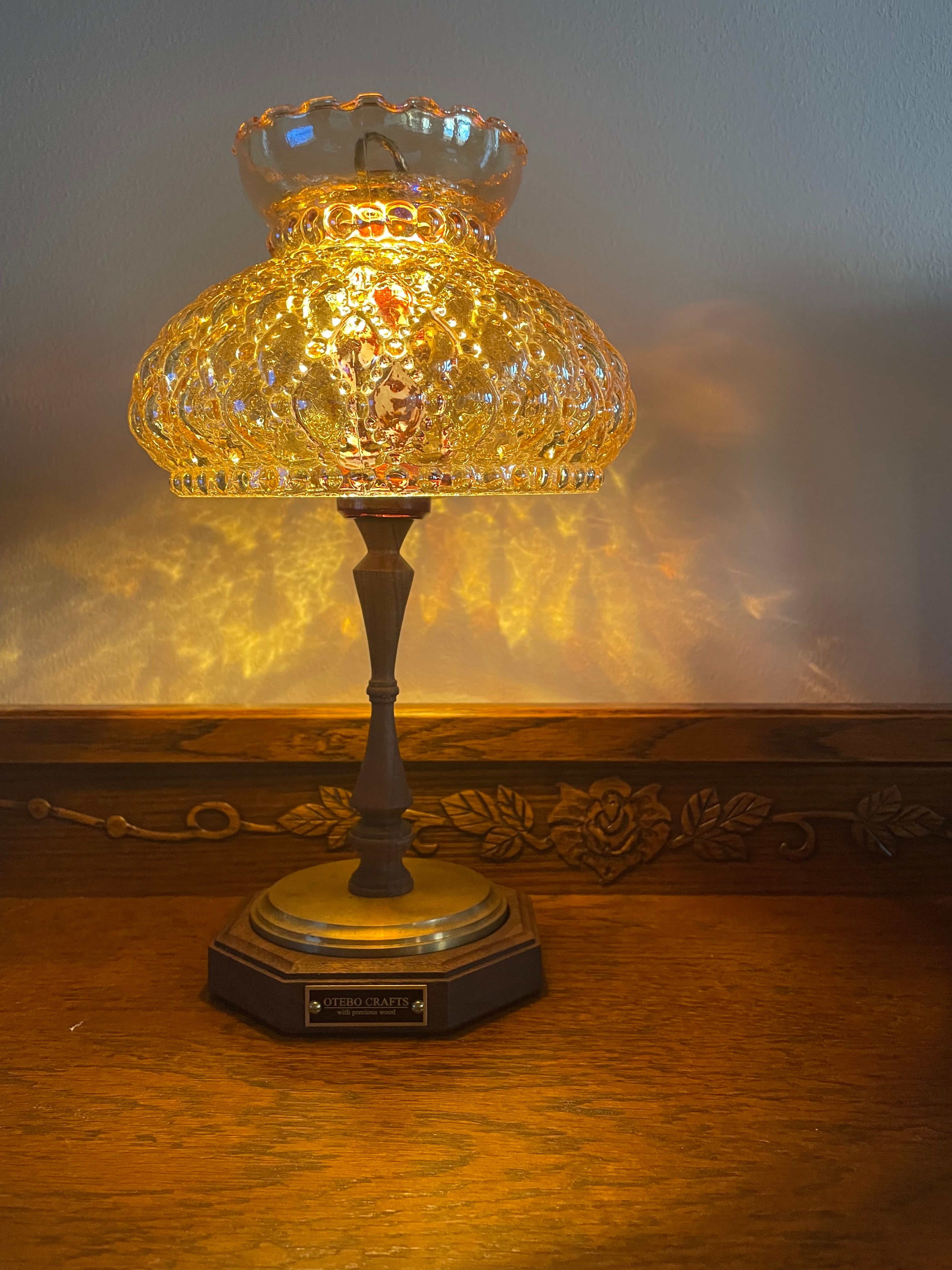 Moon And Stars gold amber Lamp Shade | awesome vintagegear