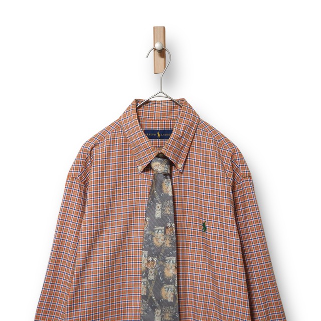 【RALPH LAUREN】長袖デザインシャツ＋ネクタイ