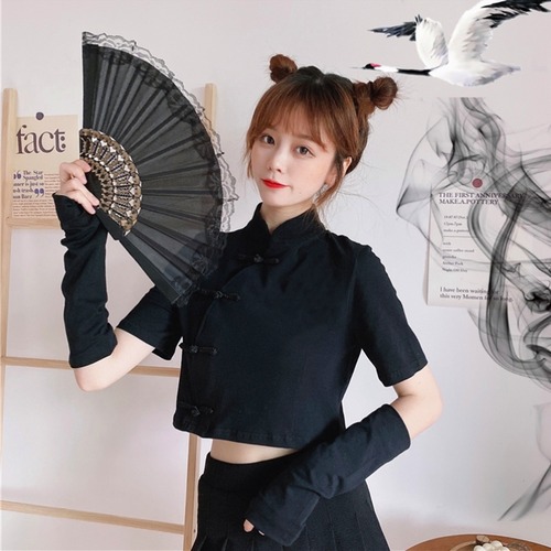 ✞ きれいめ☆スタンダードバックルショート♥カワイイ♥半袖スリーブTシャツ レトロ ✞ゴスロリ SM ミリ 甘ロリ クラロリ 和ロリ エレガント 黒ロリ 姫ロリ 華ロリ BB-BB0378547