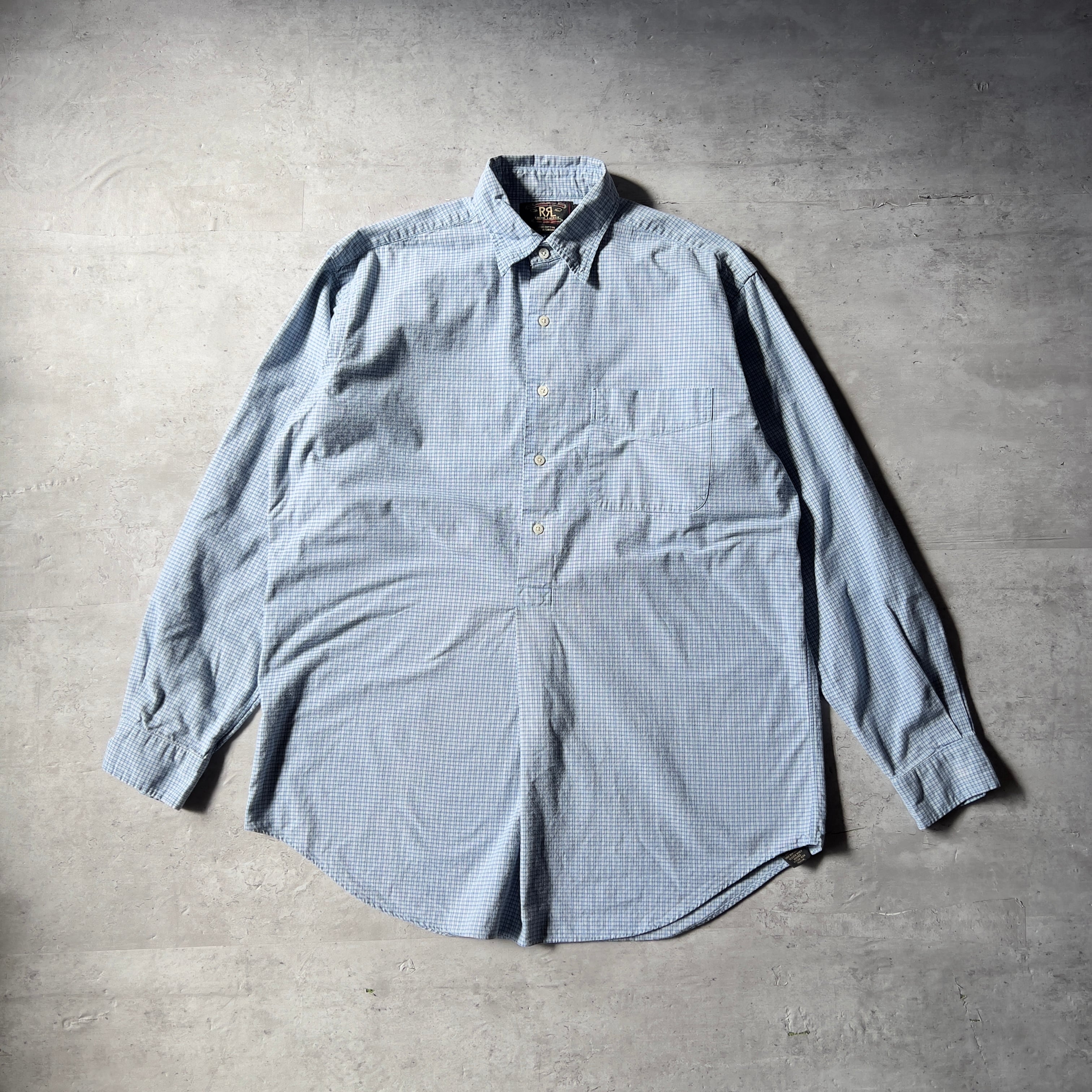 RRL L/S OPEN COLLAR PULLOVER SHIRT ダブル