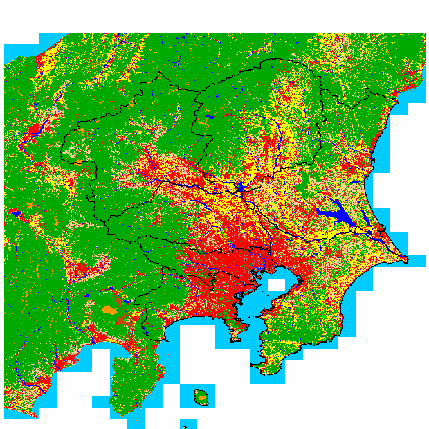 GISデータ　関東地方の土地利用・平成26年度（世界測地系緯度経度・GeoTIFF）