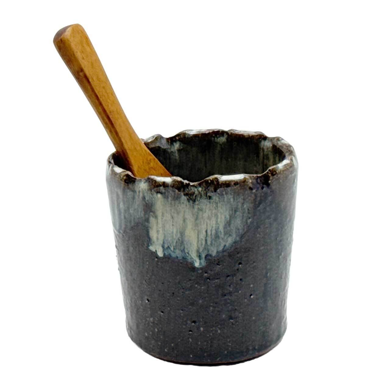 信楽焼・萩流したわみカトラリー立て