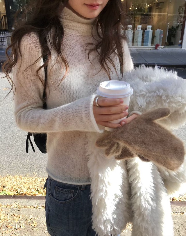 (予約) vegetable / Orb mohair knit 3color