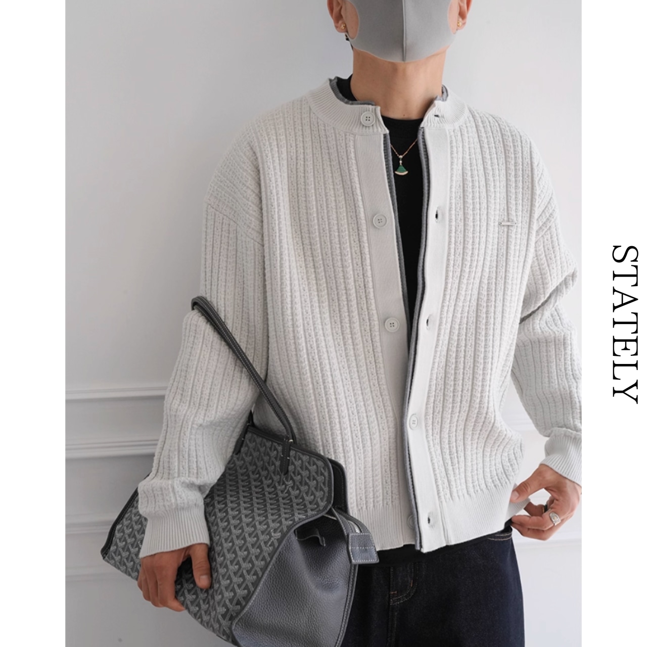 Layered Knit カーディガン/2color_T143・画像6