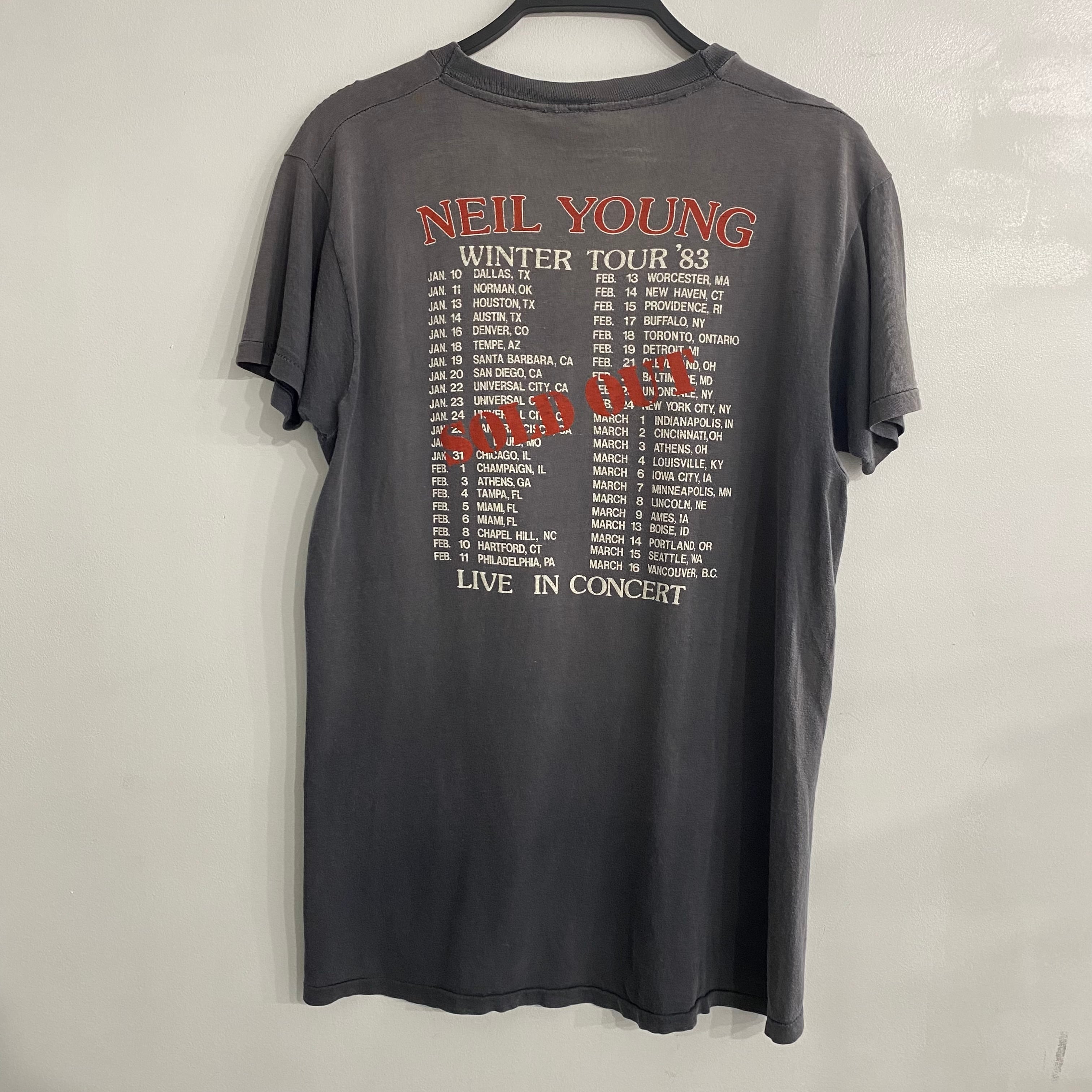 80s NEIL YOUNG TOUR TEE | UNION3 Vintage Tee 80s NEIL YOUNG TOUR TEE | UNION3 Vintage Tee