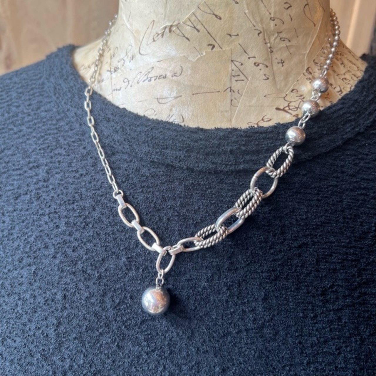 TOPANGA Jewelry　Luna Chain necklace　ルナチェーンネックレス　シルバー　ネックレス　シンプル　月　silver　necklace　simple
