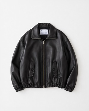 VOAAOV MELLOW LAM Oversize Zip Blouson BLACK