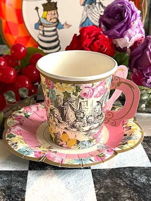 ◆不思議の国のアリス◆12セット◆カップ＆ソーサー◆ペーパー◆お茶会◆Truly Alice◆◆Talking Tables トーキングテーブル◆英国◆
