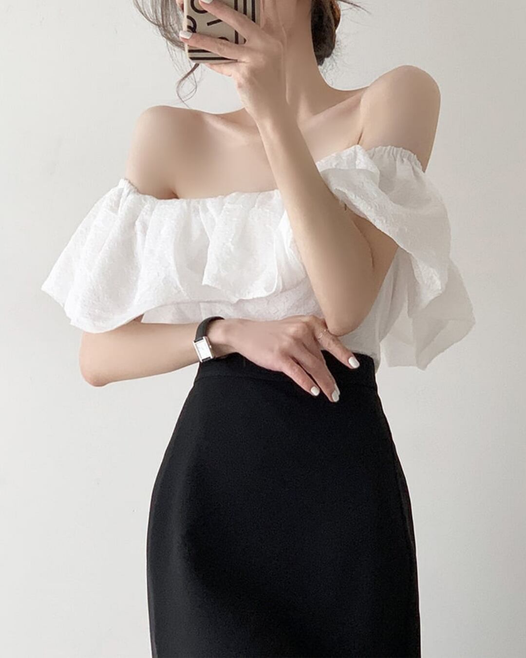 ジャガードオフショルダートップス S24230 | throw(スロー)