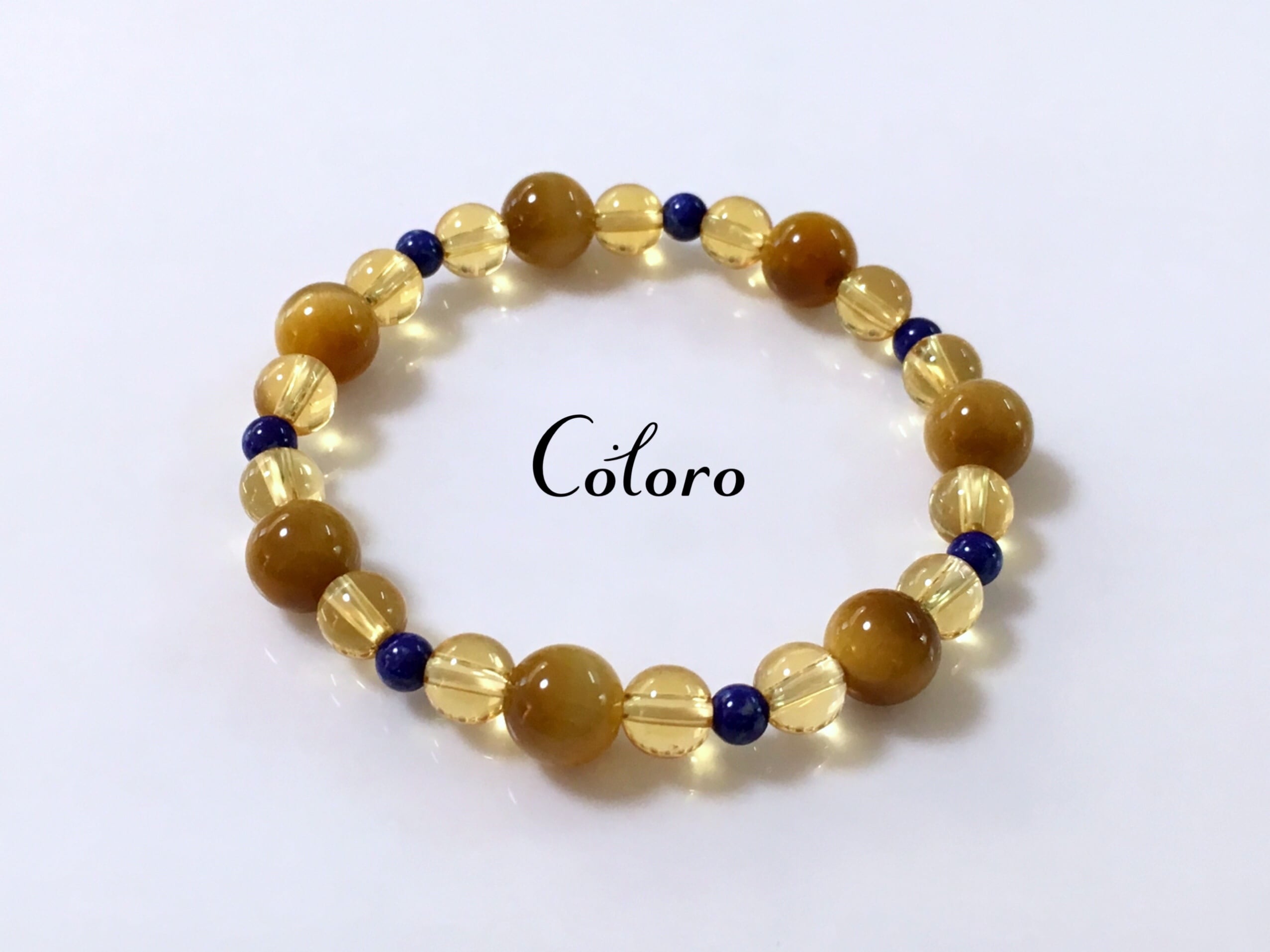 36年に一度の強運年】タイガーアイ シトリン 天然石ブレスレット