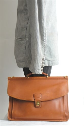 訳あり USA製 COACH コーチ 本革レザー ブリーフケース 2way ビジネス