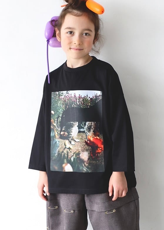 【 michirico 26AW 】 The Cats' Move BigT / MR26AW-07 / ブラック / KIDS
