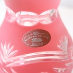 ピンクの切子花瓶