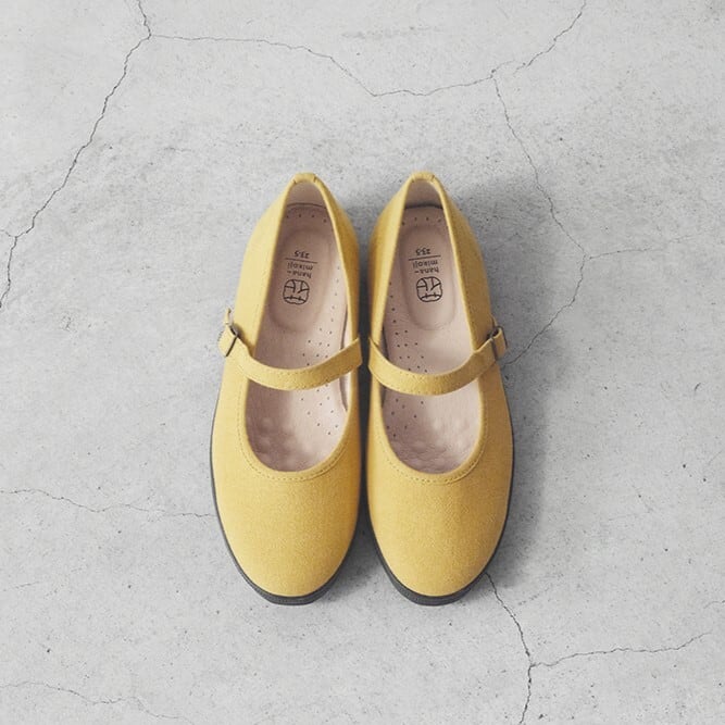 ストラップシューズ カナリヤイエロー | hanamikoji shoes - 花見小路