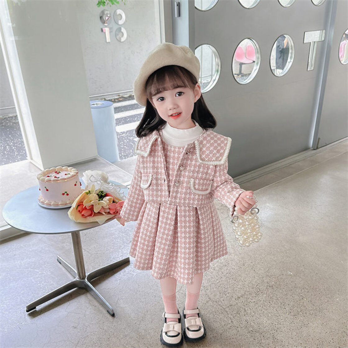 セットアップ 子供スーツ 女の子 子供服 90-130㎝ 2色 卒業式 結婚式 