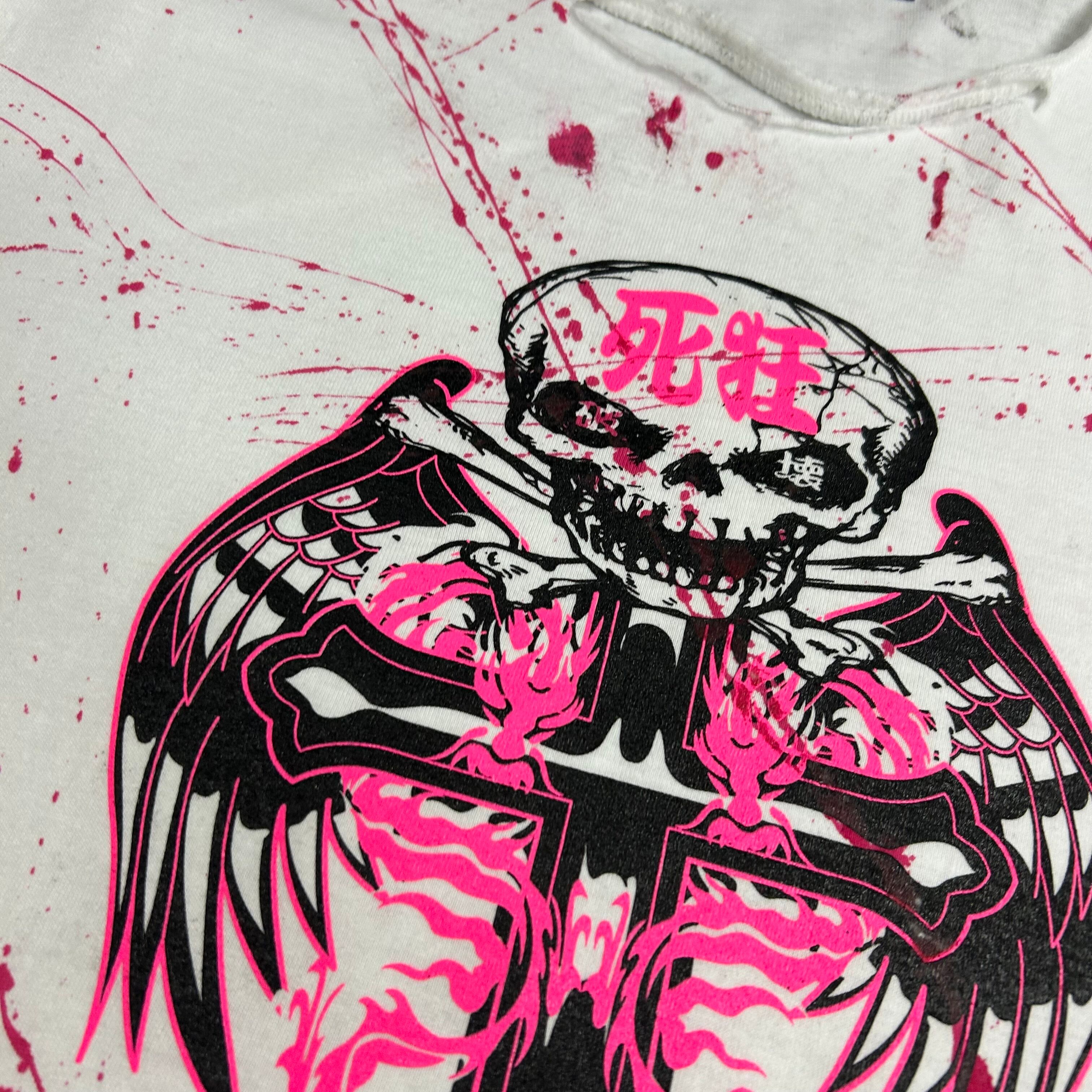 スカルクロス☆ピンクTシャツ☆Mサイズ | DESTROY狂