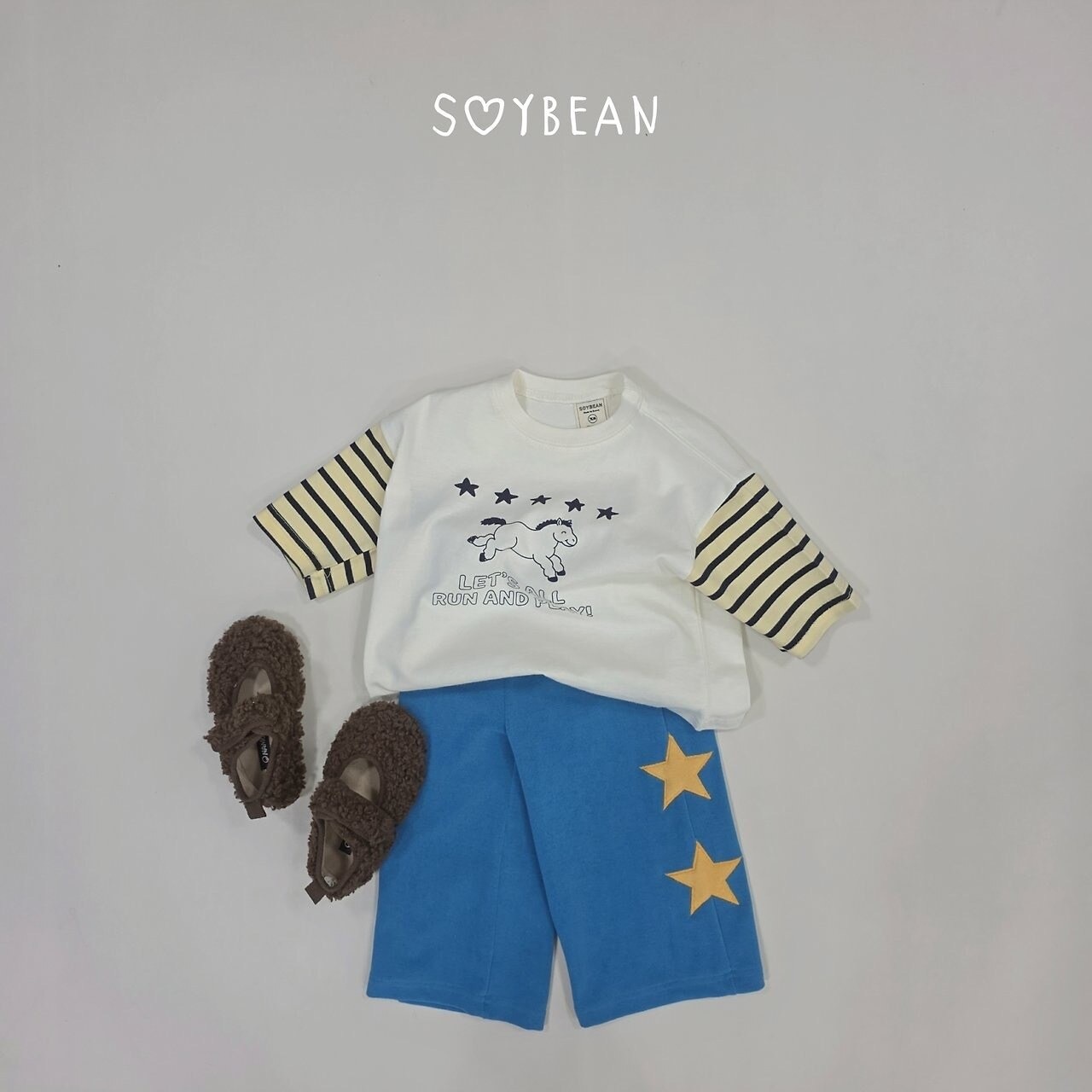 韓国子供服 / 26Autumn / soybean / スター ワイドパンツ / キッズ服 / 秋服 *XS~XL*