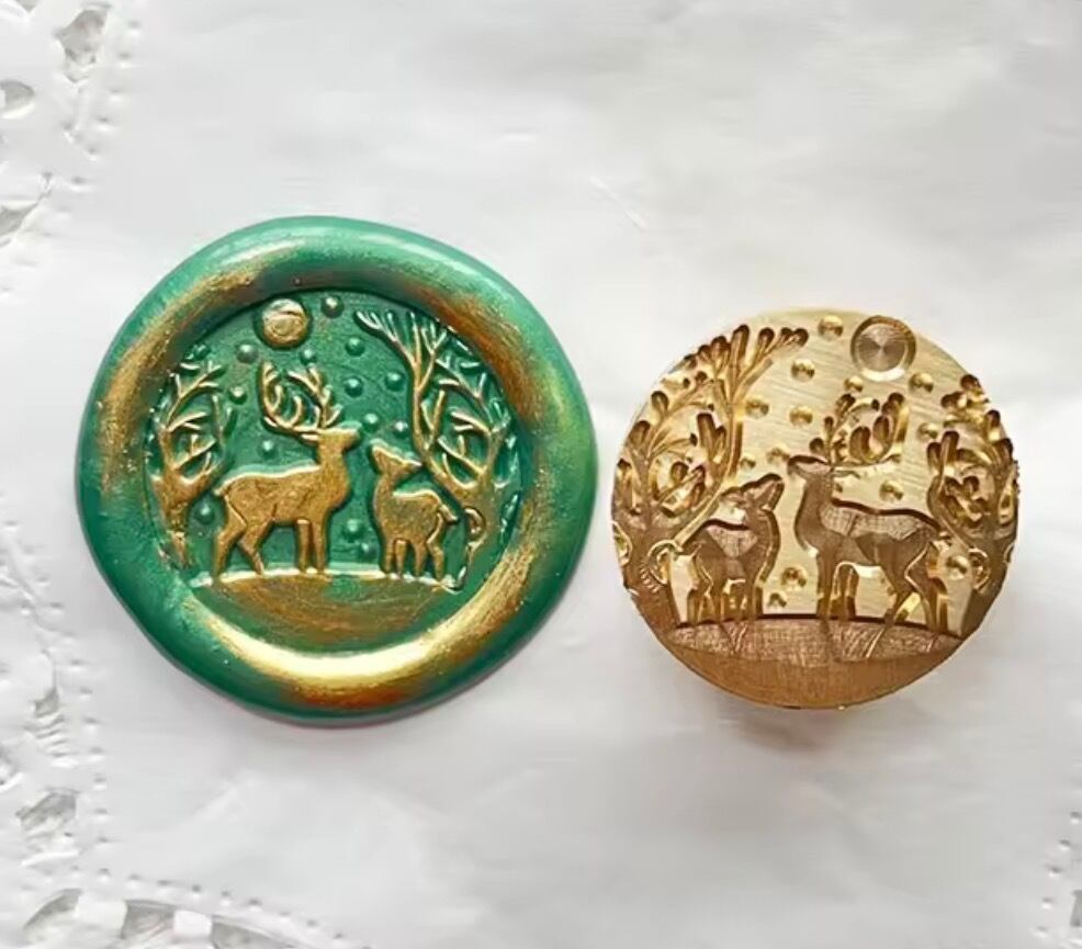 スタンプ(トナカイの親子)