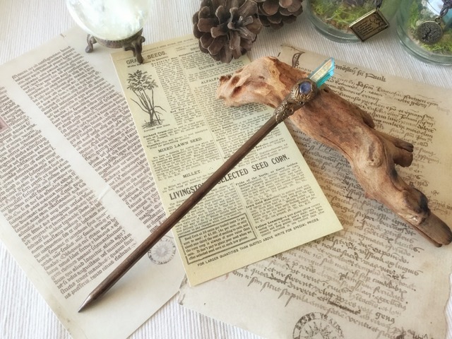 【アクアオーラxムーンストーン】見習い魔法使いの杖