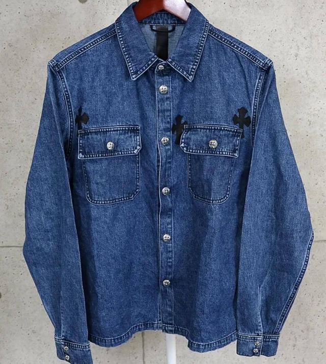 CHROME HEARTS クロムハーツ WORKDOG ワークドッグ クロスパッチ デニムシャツ ジャケット