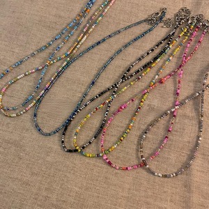 ハンドメイド おしゃれ シンプル カラフル ビーズ 手作り ネックレス
