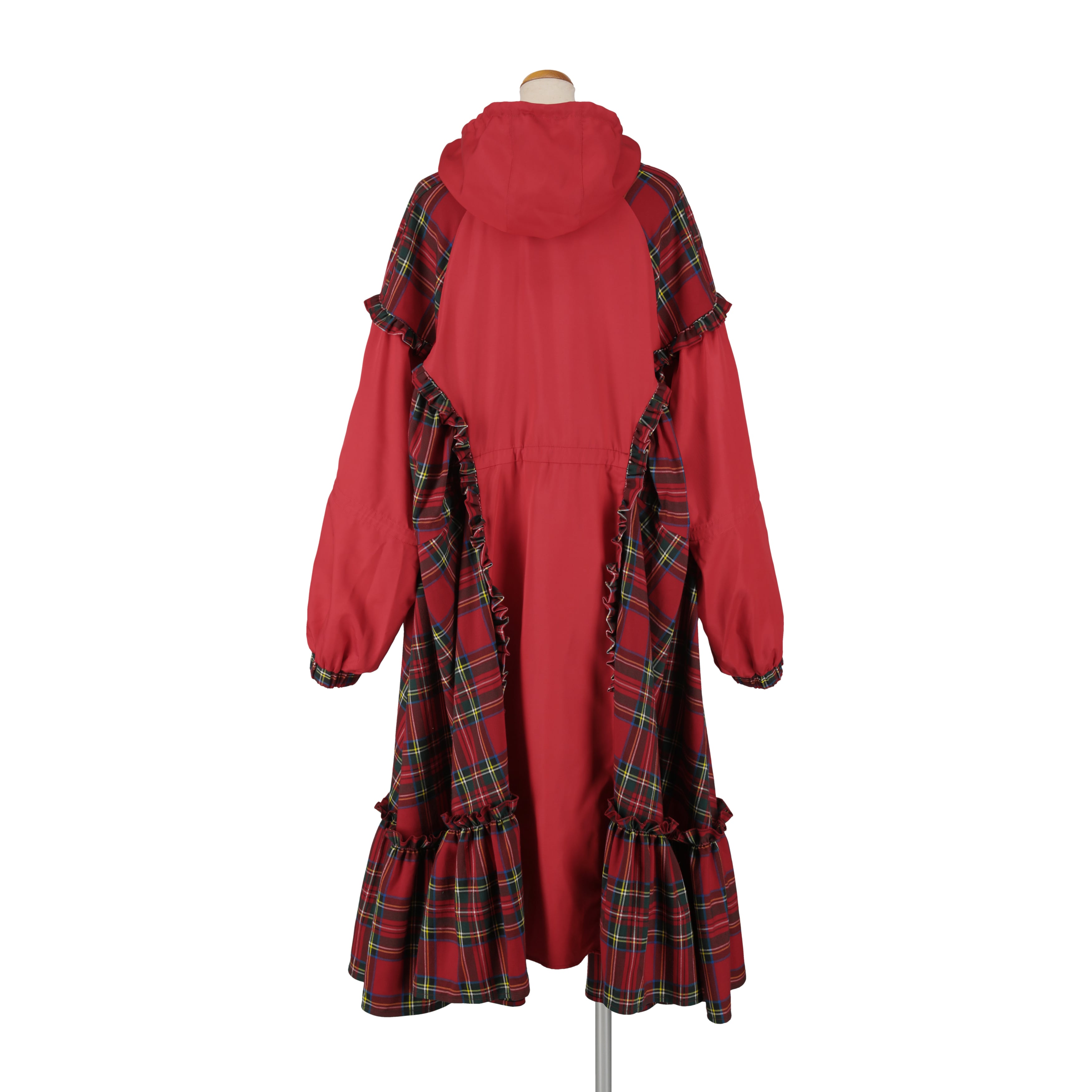 トラックフーディーワンピース　RED