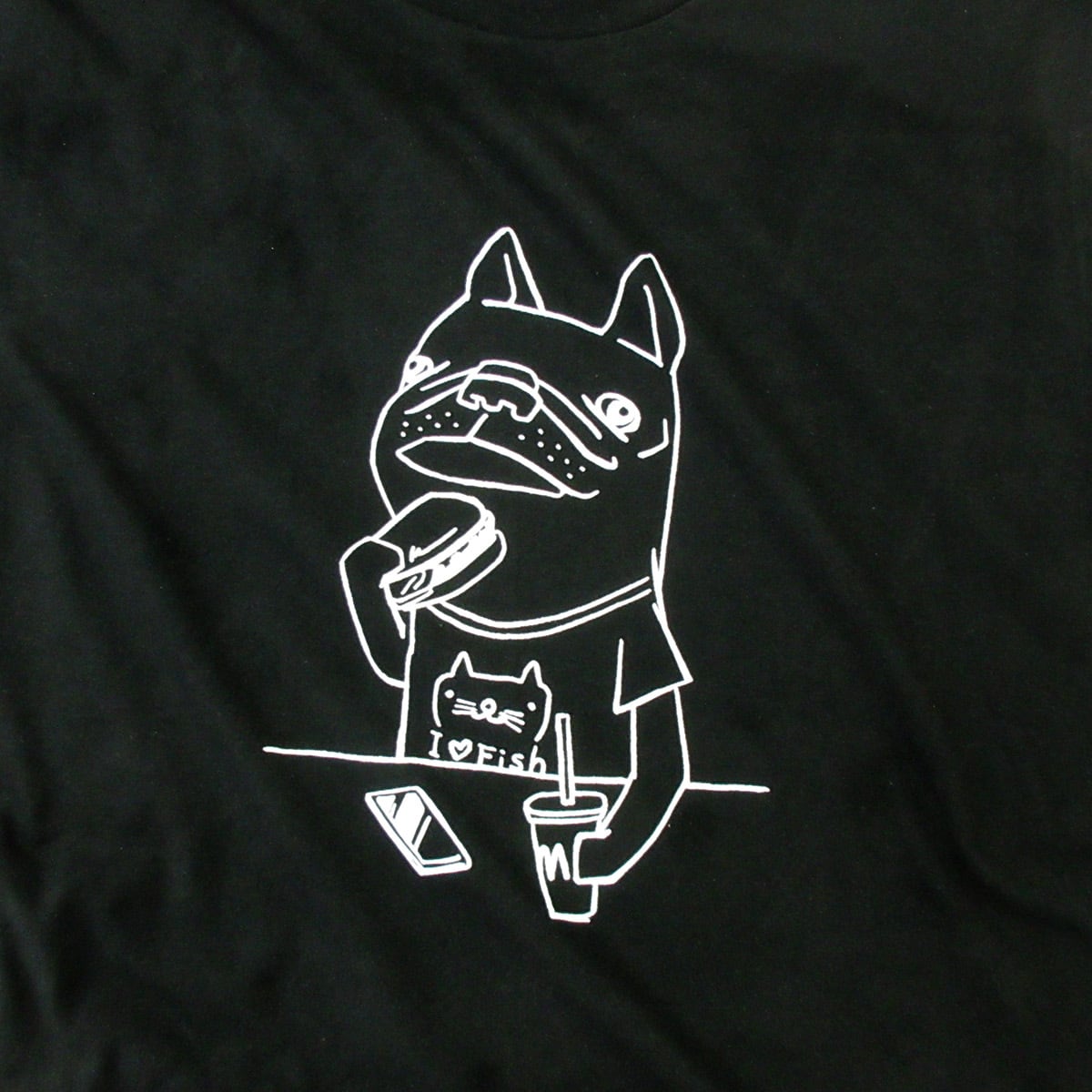 フレブル 食いしん坊 Tシャツ dog31 イラスト 犬 フレンチブルドッグ