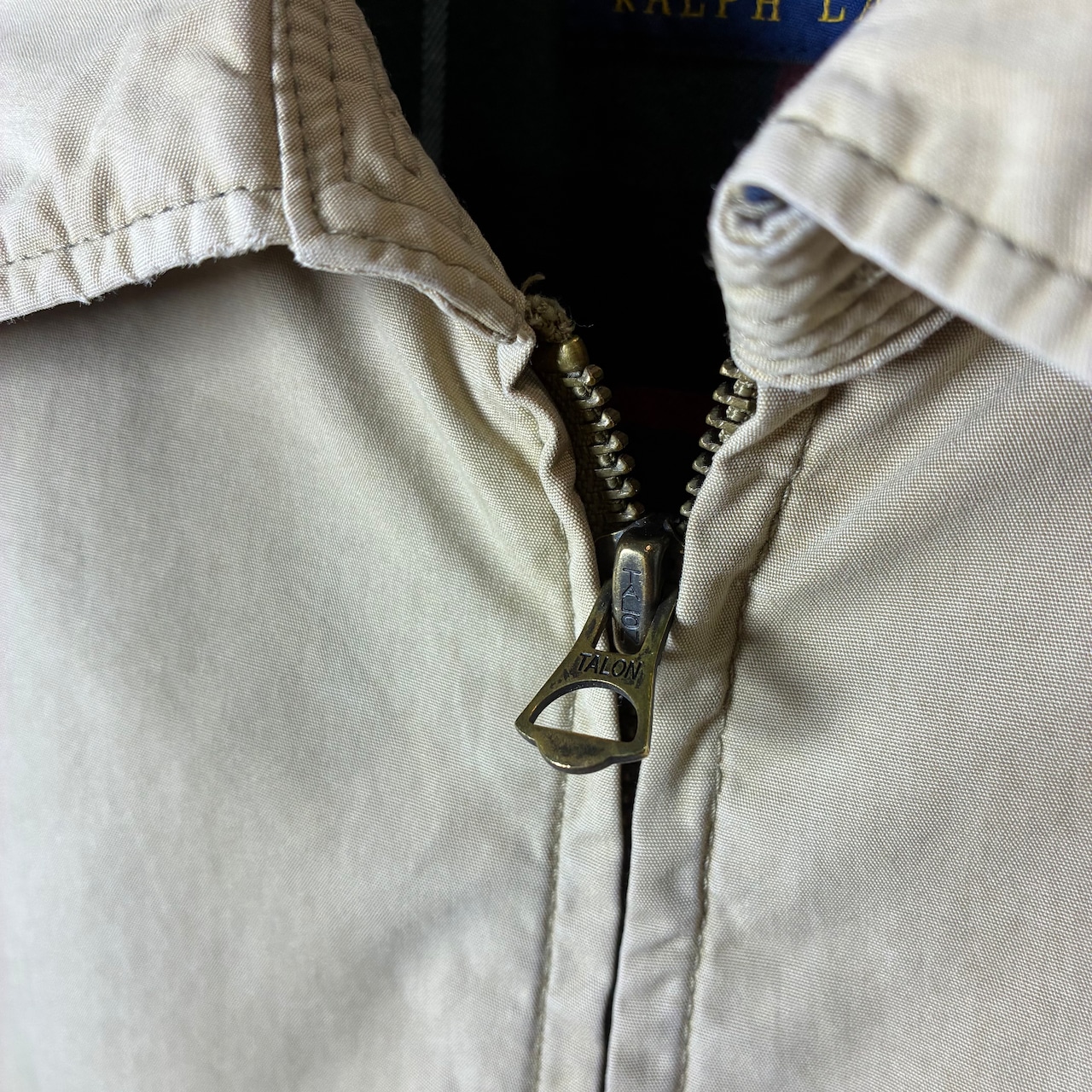 POLO RALPH LAUREN スウィングトップ ベージュ チェックライニング ラルフ