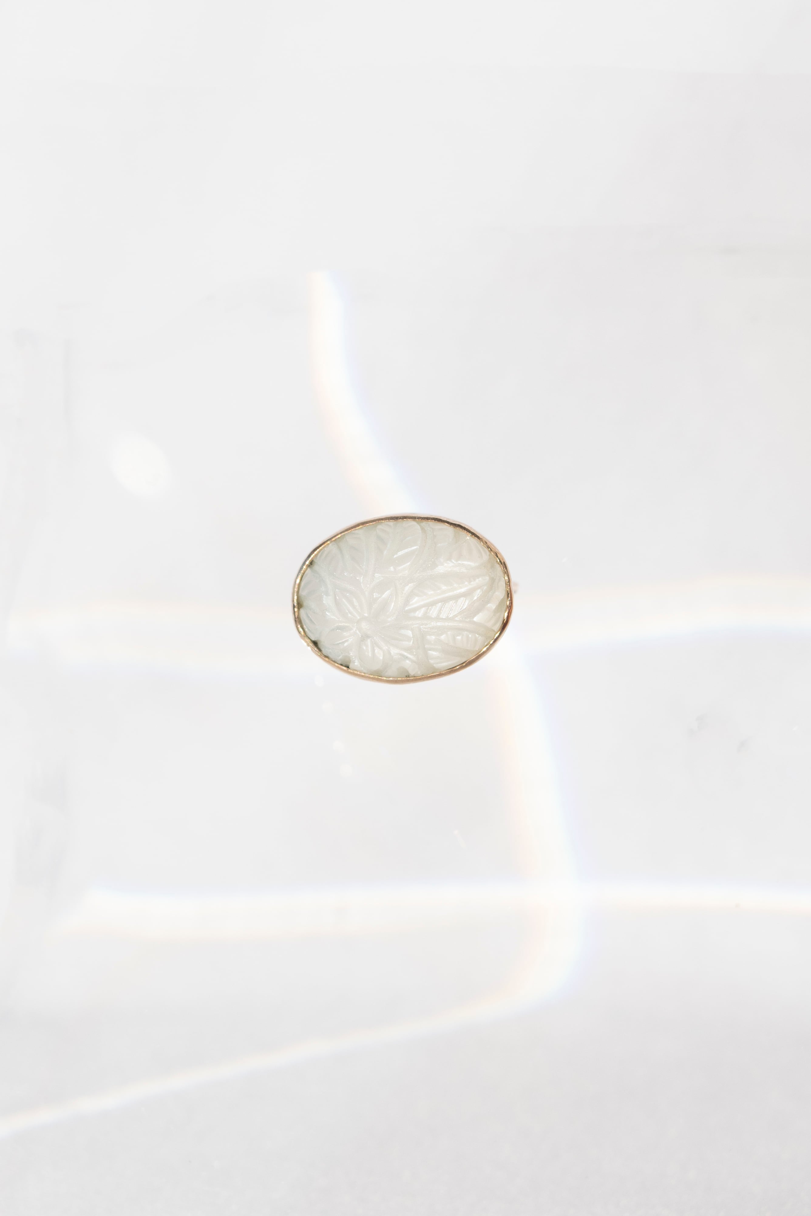 K10 Carving Moonstone Ring 10金カービングムーンストーンリング
