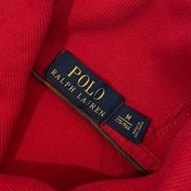 POLO RALPH LAUREN ラルフローレン ショールカラー ニット トレーナー M/レッド メンズ