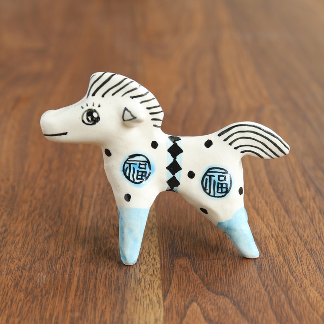 山口祥治 干支フィギュア 午(ウマ)「ウマジャロウ UJ-58」 工房:喜鶴製陶(有田焼)