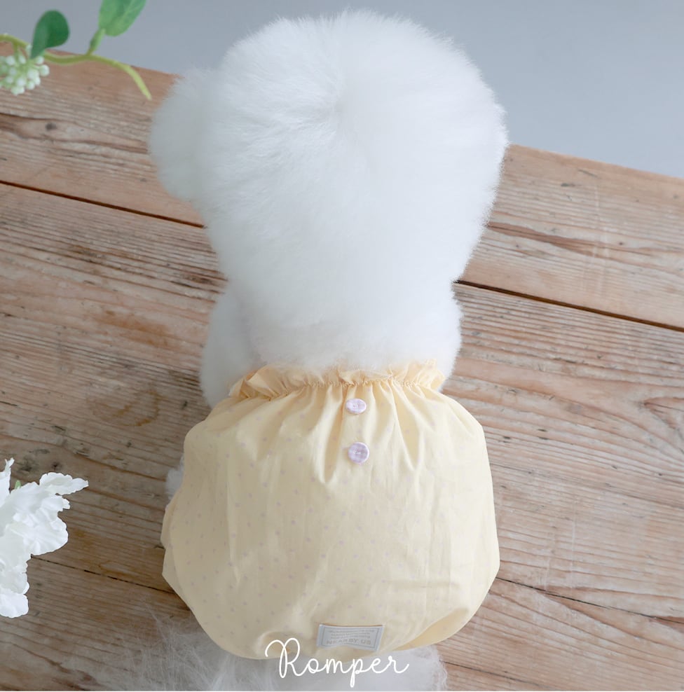 予約【near by us】cookie romper (pink lemon)