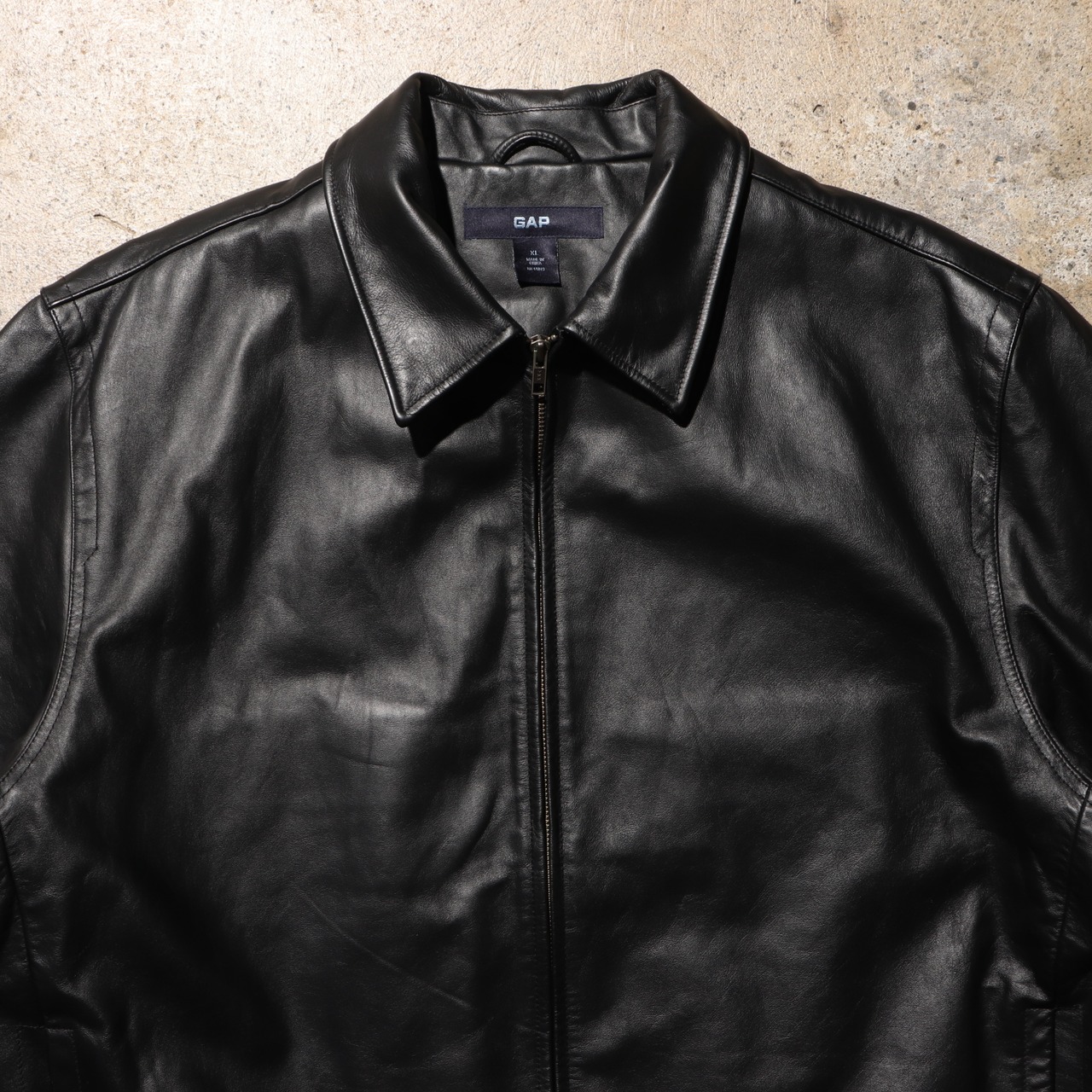 極美品 XL OLD GAP レザージャケット オールドギャップ 黒 ブラック Y2K