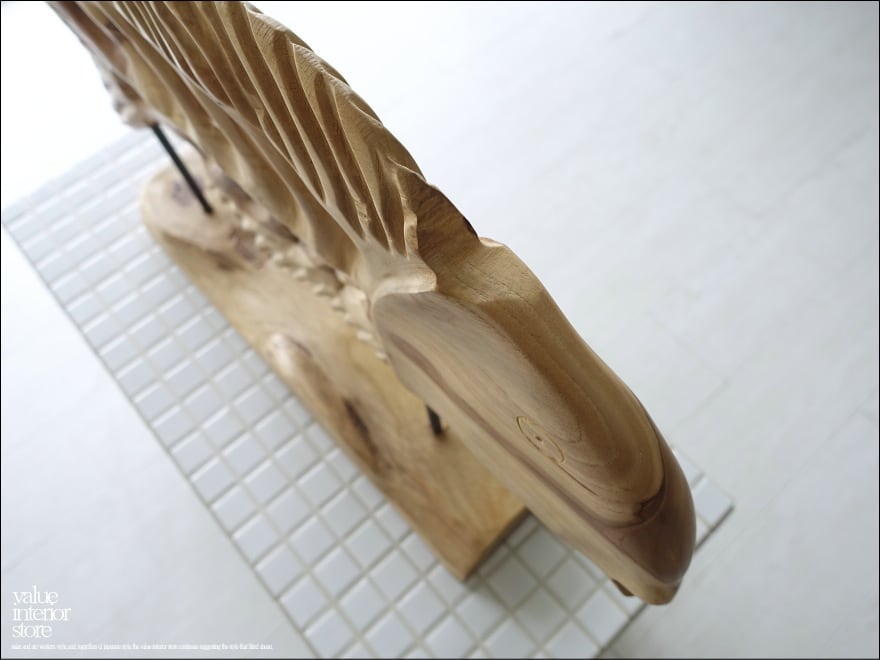 ホームショップビーチのテーマカフェの装飾をぶら下げ歓迎木製の魚の骨格 チーク無垢材 置物／魚 装飾 魚の形のオブジェ カフェ装飾 飾り